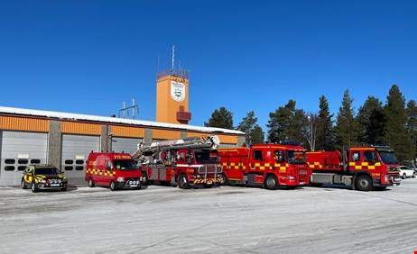 Bild på brandstationen i Storuman