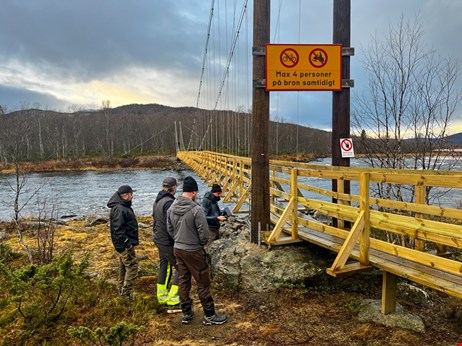 Besiktning av bron över Tärnaån