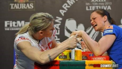 Heidi Andersson bryter arm.